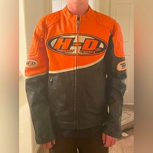Vintage Harley Davidson leather riding jacket